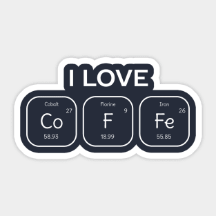 I love coffee science t-shirt Sticker